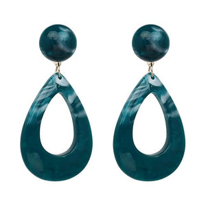 JUJIA fashion women statement resin Earrings for women fashion water drop earring wholesale women wedding gift jewelry