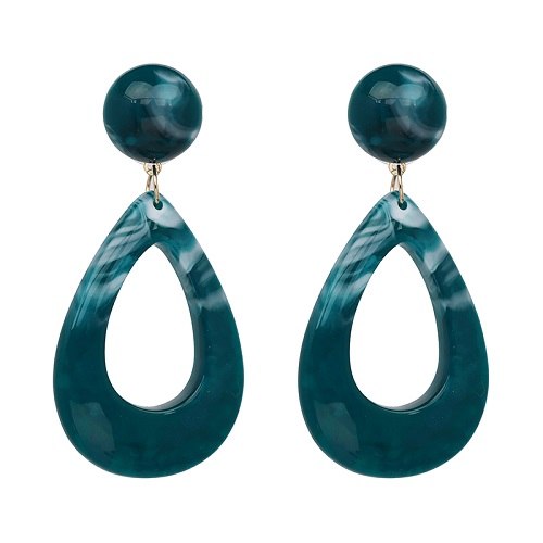 JUJIA fashion women statement resin Earrings for women fashion water drop earring wholesale women wedding gift jewelry