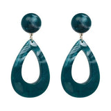 JUJIA fashion women statement resin Earrings for women fashion water drop earring wholesale women wedding gift jewelry