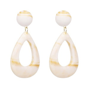 JUJIA fashion women statement resin Earrings for women fashion water drop earring wholesale women wedding gift jewelry