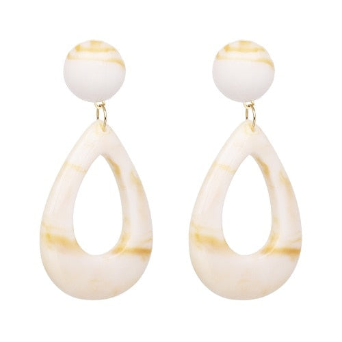 JUJIA fashion women statement resin Earrings for women fashion water drop earring wholesale women wedding gift jewelry