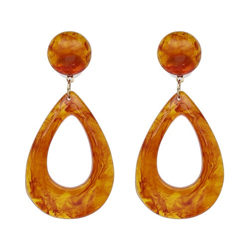 JUJIA fashion women statement resin Earrings for women fashion water drop earring wholesale women wedding gift jewelry