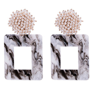 KMVEXO Geometric Resin Earrings Big Earring Round Pearl Bead Ball Large Long Brinco Ear Accessories Oorbellen Party Wedding Gift