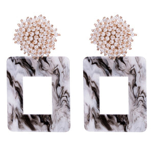 KMVEXO Geometric Resin Earrings Big Earring Round Pearl Bead Ball Large Long Brinco Ear Accessories Oorbellen Party Wedding Gift