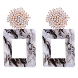 KMVEXO Geometric Resin Earrings Big Earring Round Pearl Bead Ball Large Long Brinco Ear Accessories Oorbellen Party Wedding Gift