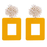 KMVEXO Geometric Resin Earrings Big Earring Round Pearl Bead Ball Large Long Brinco Ear Accessories Oorbellen Party Wedding Gift