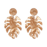 JUJIA Trendy Drop Dangle Earrings For Women Charm Leaves Shaped Vintage Statement Resin Earrings Wholesale