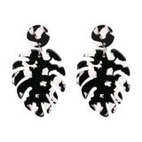 JUJIA Trendy Drop Dangle Earrings For Women Charm Leaves Shaped Vintage Statement Resin Earrings Wholesale