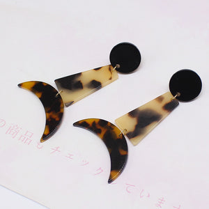 UJBOX Geometric Leopard Acetate Resin Earrings Women Party Dangle Drop Earrings Wholesale