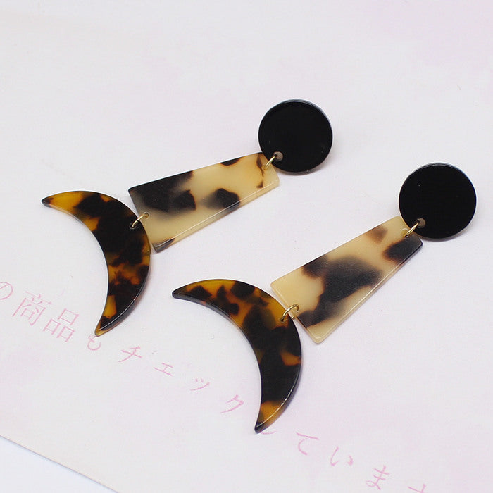 UJBOX Geometric Leopard Acetate Resin Earrings Women Party Dangle Drop Earrings Wholesale