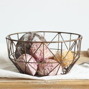 Retro Style Iron Storage Basket Houseohld Sundries Fruit Organizer - S