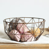 Retro Style Iron Storage Basket Houseohld Sundries Fruit Organizer - S