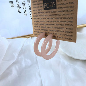 UJBOX Factory Wholesale Round Resin Earrings For Women Goddess Acetate Earrings Allergy Free Earrings Brincos E238