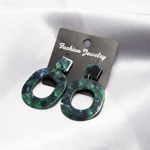 Sale 2018 Acrylic Resin Earrings For Women Geometry Big Circle Earrings Fashion Jewelry