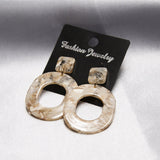 Sale 2018 Acrylic Resin Earrings For Women Geometry Big Circle Earrings Fashion Jewelry