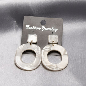 Sale 2018 Acrylic Resin Earrings For Women Geometry Big Circle Earrings Fashion Jewelry