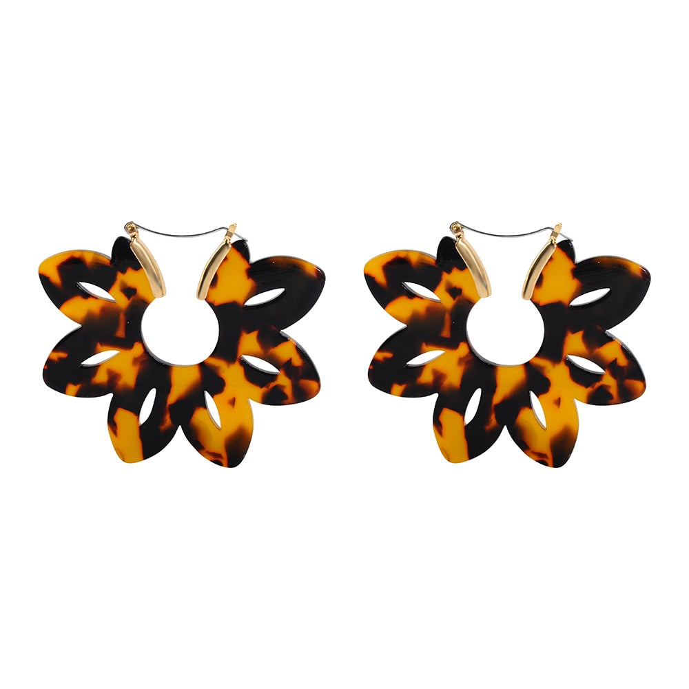 resin earrings, acrylic earrings, hoops, cheetah prints, tortoise shell earrings, leopard print hoop earrings