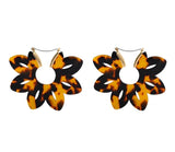 resin earrings, acrylic earrings, hoops, cheetah prints, tortoise shell earrings, leopard print hoop earrings