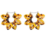 resin earrings, acrylic earrings, hoops, cheetah prints, tortoise shell earrings, leopard print hoop earrings