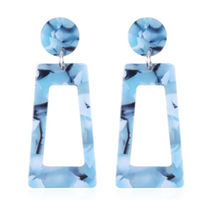 Za Jewelry Fashion Multicolor Women's Earrings Bohemian Statement Drop Dangle Earrings Resin Earrings