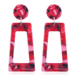 Za Jewelry Fashion Multicolor Women's Earrings Bohemian Statement Drop Dangle Earrings Resin Earrings