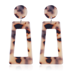 Za Jewelry Fashion Multicolor Women's Earrings Bohemian Statement Drop Dangle Earrings Resin Earrings