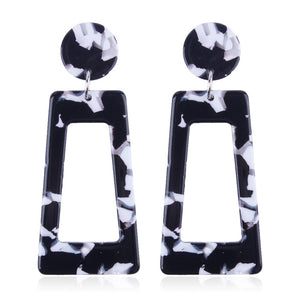 Za Jewelry Fashion Multicolor Women's Earrings Bohemian Statement Drop Dangle Earrings Resin Earrings