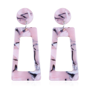 Za Jewelry Fashion Multicolor Women's Earrings Bohemian Statement Drop Dangle Earrings Resin Earrings