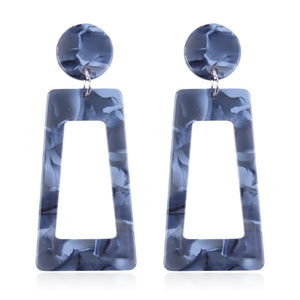 Za Jewelry Fashion Multicolor Women's Earrings Bohemian Statement Drop Dangle Earrings Resin Earrings