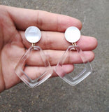 Timeless Wonder glam cutout geo resin Stud Earrings bijoux Party noval Top sweet Neat Simple runway wedding gown mix rare 6267