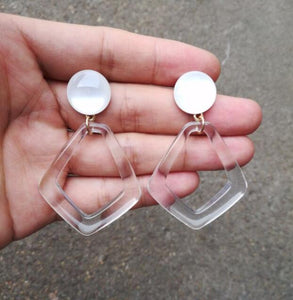 Timeless Wonder glam cutout geo resin Stud Earrings bijoux Party noval Top sweet Neat Simple runway wedding gown mix rare 6267