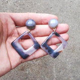 Timeless Wonder glam cutout geo resin Stud Earrings bijoux Party noval Top sweet Neat Simple runway wedding gown mix rare 6267